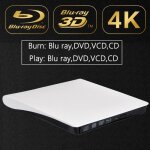 Lecteur optique externe blanc usb 3. 0 bd - rom blu - ray 4k 3d cd - vcd - dvd graveur pour ordinateur ...