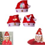 Led bonnet de nol bonnet de pre nol avec lumire enfant chapeau de pre nol rouge confort chapeau de nol ...