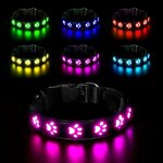 Led collier lumineux pour chiens lumière collier chien rechargeable et etanche avec 7 modes déclairage(coloré ... Led collier lumineux pour chiens lumière collier chien rechargeable et etanche avec 7 modes déclairage(coloré ...