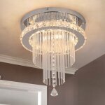 Led crystal chandelier plafonnier lampe pendante hallway bedroom changeable 31w