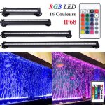 Led eclairage aquarium - 46cm - tanche lampe tube dimmable avec tlcommande 5050 rgb fish tank lumire ...