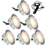 Led encastrables jardin ip67 �tanches 6 pi�ces en acier inoxydable �clairage sol 12v