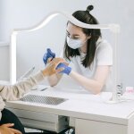 Led lampe bureau ongles lampe demi lune manucure pliable 48w dimmable 3000 - 6000k lampe onglerie sans ...