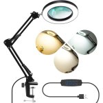 Led lampe loupeloupe eclairantelampe de table avec loupe 5xdimmable3 modes de couleur12w 1200lm10 niveaux ...