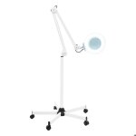 Led lampe loupe sur pied 24w lampe esthetique professionnel 5x loupe eclairante avec roulettes et bras ...
