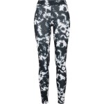 Legging femme - urban classics - tie dye - noir / blanc - taille haute - jersey stretch