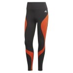 Legging gris fonc� / orange femme adidas hit