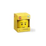 Bo�te de rangement - lego - 5006258 - t�te de gar�on - jaune vif - plastique