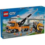 Remorqueur avec grue - lego - 60467 - grue fonctionnelle - stabilisateurs - bras de levage avec treuil ...