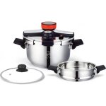 Leian home autocuiseur couscoussier 2en1 clips 6 litres - autocuiseur en acier inoxydable