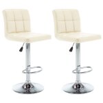 Lemon 2 pcs chaises haute style industrielvidaxl tabourets de bar cr�me similicuir ccl27438701