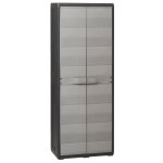 Lemon buffet armoire de balcon - uu armoire de rangement de jardin avec 3 �tag�res noir et gris ccl11239404 ...