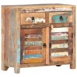 Lemon buffet bahut armoire de cuisine - uu vaisselier 70x30x68 cm - bois de rcupration solide ccl53122046 ...