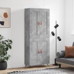 Lemon buffet haut armoire de cuisine - uu vaisselier gris b�ton 695x34x180 cm - bois ding�nierie ccl14070988 ...