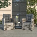 Lemon salon bas de jardin avec coussins - 3 pcs - résine tressée gris - 40x40x37 cm 319193 Lemon salon bas de jardin avec coussins - 3 pcs - résine tressée gris - 40x40x37 cm 319193