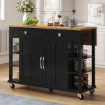 Lemonbest desserte de cuisine multifonctionnelle avec plan de travail rabattable extensible 120×65cm ... Lemonbest desserte de cuisine multifonctionnelle avec plan de travail rabattable extensible 120×65cm ...