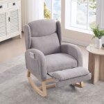 Lemonbest fauteuil à bascule confortable avec repose - jambes rétractable et poches latérales dossier ... Lemonbest fauteuil à bascule confortable avec repose - jambes rétractable et poches latérales dossier ...