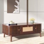 Lemonbest table basse avec tiroir en rotin et 2 portes coulissantesf 110 x 55 x 385 cm pieds en bois ... Lemonbest table basse avec tiroir en rotin et 2 portes coulissantesf 110 x 55 x 385 cm pieds en bois ...