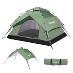 Leogreen 2 en 1 tente de camping tente pop up 3 - 4 personnes tente dme familiale impermable et coupe ...