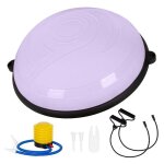 Leogreen ballon d�quilibre pour yoga avec bandes dexercice?balance trainer 58cm demi ballon pour yoga ...