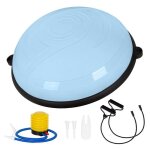 Leogreen ballon dquilibre pour yoga avec bandes dexercice?balance trainer 58cm demi ballon pour yoga ...