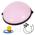 Leogreen ballon dquilibre pour yoga avec bandes dexercice?balance trainer 58cm demi ballon pour yoga ...