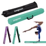 Leogreen poutre gymnastique pliable 240cm cuir de pu poutre dquilibre equipement dentranement de gymnastique ...