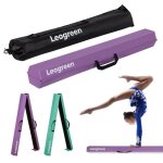 Leogreen poutre gymnastique pliable 240cm cuir de pu poutre dquilibre equipement dentranement de gymnastique ...