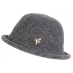 - lon montane - chapeau laine femme gris hiver classe et chaud design beret cloche apis - gris