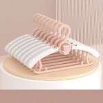Let de 30 cintres extensibles en plastique pour bbs et enfants - rose - 37x18cm