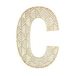 Grande lettre en bois - c - bois - ajour� - a d�corer - 24 cm - loisirs cr�atifs