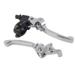 Leviers de frein pliables pour guidon de 7 / 8 leviers dembrayage pi�ces modifi�es pour pit dirt bike ...