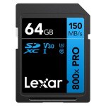 Carte m�moire lexar carte sdxc 800x pro blue series 64go uhs - 1 v30 - read 150