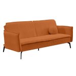 Lexie - canap� convertible clic - clac 2 places en velours c�tel� - terracotta