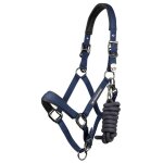 Licol nylon pour cheval premier equine corda - bleu - full