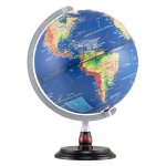 Lifezeal 30 cm globe terrestre illumin� avec �clairage led?globe de bureau �ducatif avec relief g�ographique ...