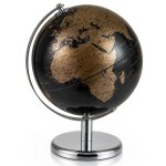 Lifezeal globe terrestre antique de 20 cm avec pied en m�tal argent� - pour �tudiants et adultes d�corationnoi ...