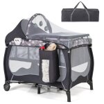 Lifezeal lit parapluie bb avec matelas table  langer cododo bb evolutif avec jouets sac moustiquaire ...