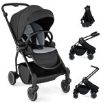 Lifezeal poussette canne pliable b�b� 0 - 36 mois dossier r�glable si�ge r�versible harnais de s�curit� ...