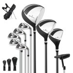 Lifezeal set de golf homme portable droitier sac trpied avec 7 compartiments putter3 bois: driver fairway ...