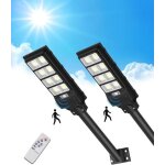 Lightasea 2 pack 400w solaire exterieur lampadaire 720 led avec dtecteur de mouvementet tlcommande ...