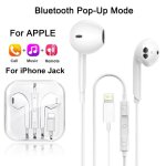Lightning pour apple casque pour iphone 14 13 12 11 pro max x 8 plus �couteurs bluetooth filaire �couteurs ...