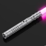 Lightsaber sabre lumineux � effet sonore rvb 7 couleurs 63cm de long rechargeable avec poign�e en m�tal ...
