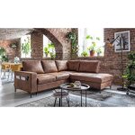 Lilly - canapé d'angle droit - 5 places - convertible - en microfibre - marron Lilly - canapé d'angle droit - 5 places - convertible - en microfibre - marron