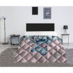 Couette matelass�e lilo et stitch disney r�versible 240 x 220 cm - polyester 250 g / m� enfant rose