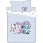 Housse de couette - jerry fabrics - lilo & stitch - coton - 140 x 200 cm - motif coeur