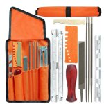 Limes dafftage pour trononneuse - lot de 10 - lime ronde - guides - jauge - sac tissu