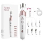 Lime  ongles lectrique - ulisem - kit de manucure - 9 ttes - 5 vitesses - rechargeable usb