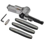 Lime pneumatique - tte rglable 360 - 3 bandes abrasives - poigne antidrapante