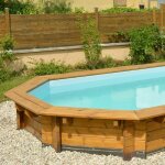 Liner piscine hors sol bois - oogarden - pi008 manaia 130 - 2020 4377 x 2482 x 1300 - 75 / 100 - bleu ...